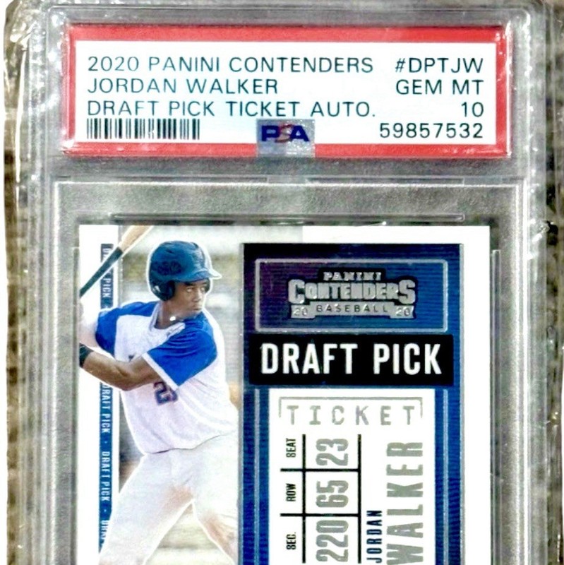 2020 Panini Contenders Jordan Walker Auto PSA 10 RC Draft Ticket