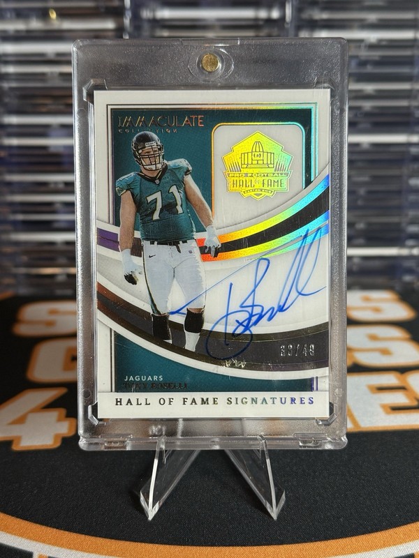 Tony Boselli 2022 Immaculate Football Hall of Fame Signatures On Card Auto /49 view 2