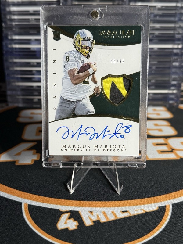 2015 Immaculate Multi-Sport Marcus Mariota Rookie RC Jersey Auto /99 #302