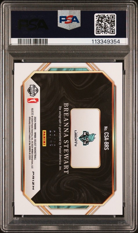 2024 WNBA Select Breanna Stewart Courtside Action Signatures /49 PSA 9 Auto 10 view 2