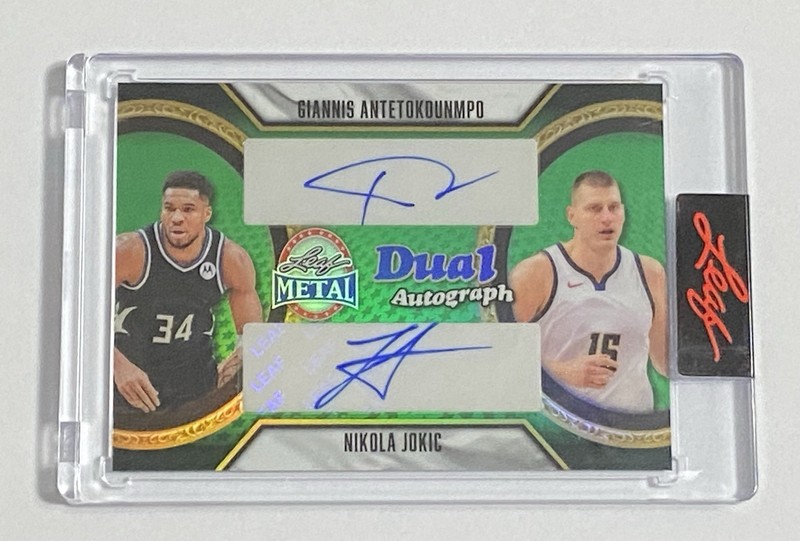 2026 Leaf Metal Dual Auto Nikola Jokic Giannis Antetokounmpo #1/1 Autograph 🔥