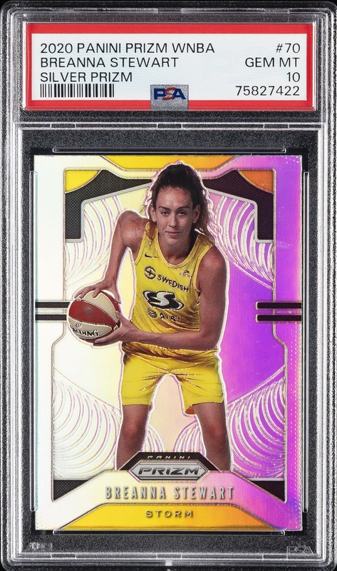 2020 PANINI PRIZM WNBA SILVER PRIZM #70 BREANNA STEWART PSA 10