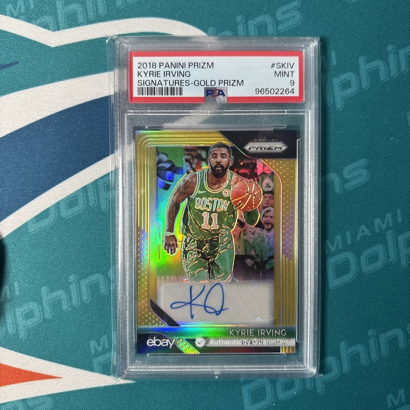 2018 Nba Panini Prizm /10 Gold Kyrie Irving Autograph Signatures Auto Basketball