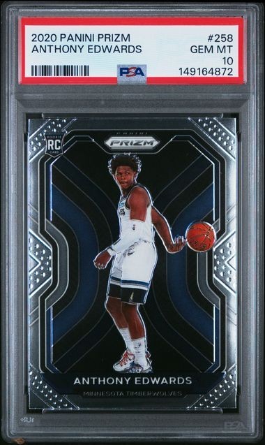 2020-21 Panini Prizm Anthony Edwards RC Rookie #258 PSA 10 Gem Mint - Minnesota
