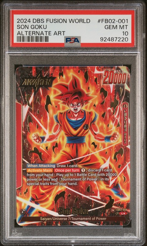 2024 DRAGON BALL SUPER CARD GAME FUSION WORLD BLAZING AURA SON GOKU PSA 10