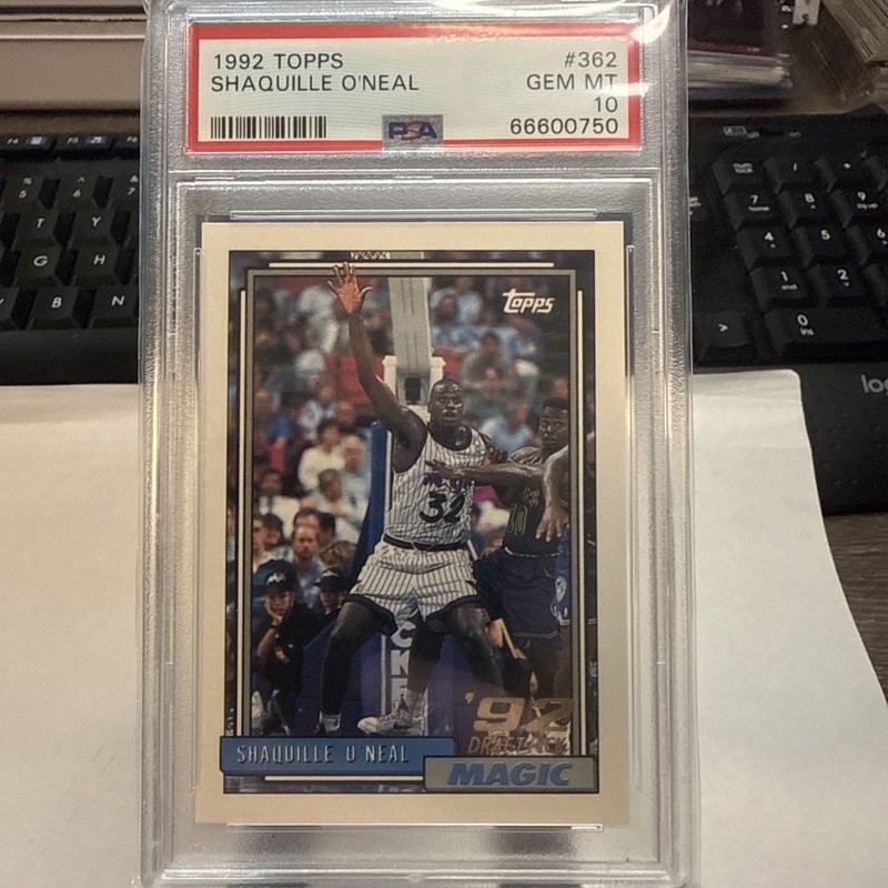1992-93 Topps #362 Shaquille O'Neal Shaq RC Rookie PSA 10 Orlando Magic