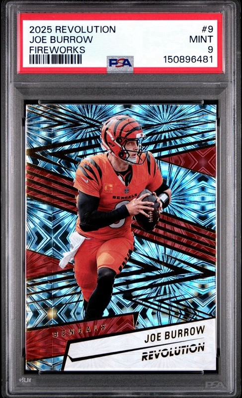 2025 Revolution Joe Burrow Fireworks /49 PSA 9