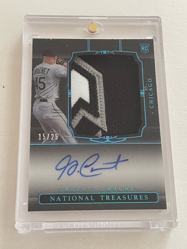 2021 Panini National Treasures - Rookie Garrett Crochet AUTO 15/25 RED SOX #156