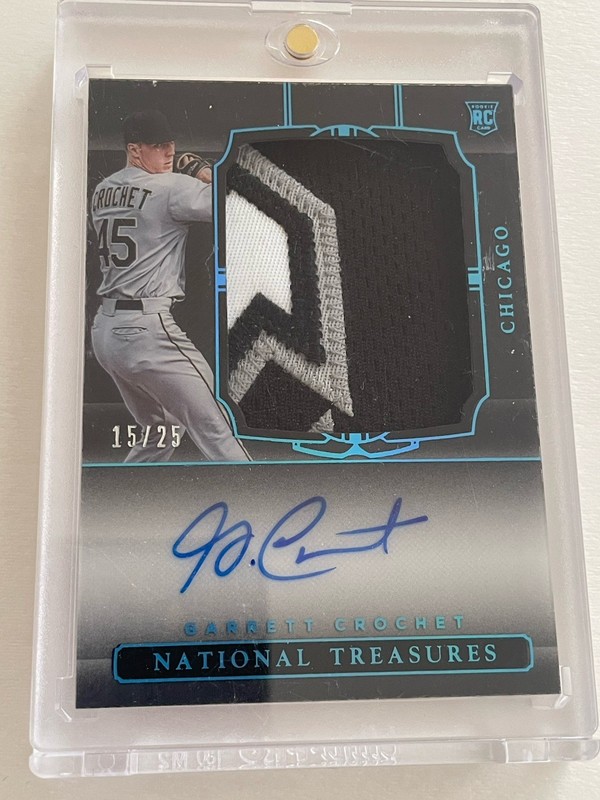 2021 Panini National Treasures - Rookie Garrett Crochet AUTO 15/25 RED SOX #156 view 2