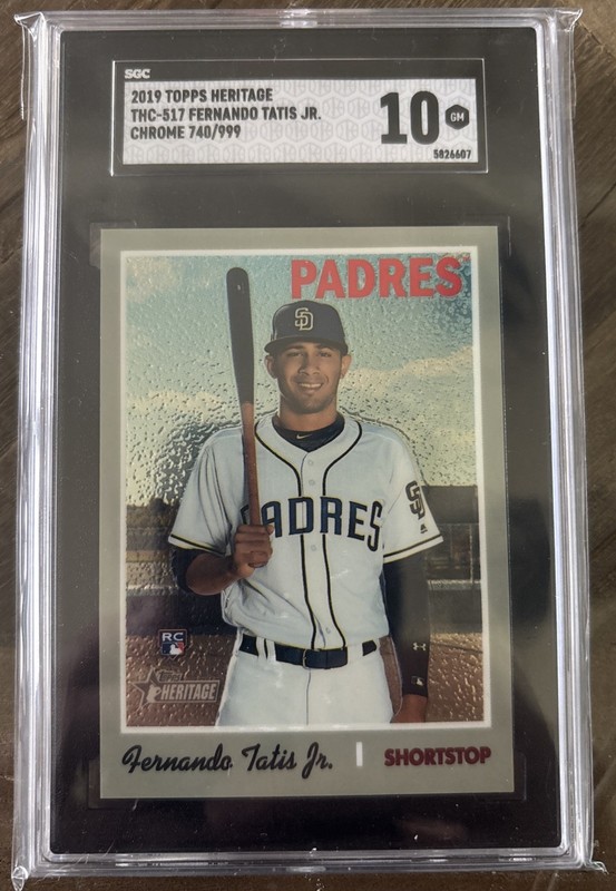 2019 Topps Heritage Chrome FERNANDO TATIS JR RC Rookie /999 SGC 10 #THC-517