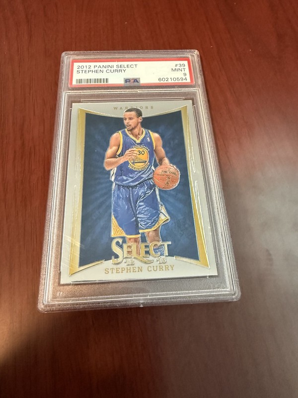 2012 Panini Select #39 Stephen Curry. PSA 9 MINT view 1