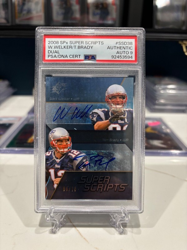 2008 UD SPX AUTO /75 TOM BRADY PSA AUTHENTIC AUTO 9 INVEST GOAT HOF MVP TB12
