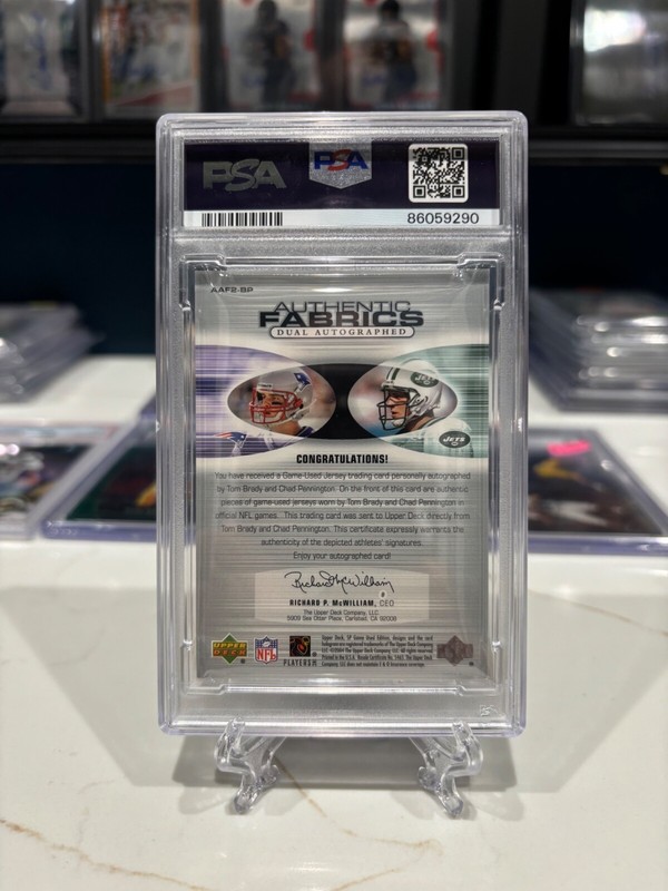 2004 SP GAME USED JERSEY AUTO TOM BRADY PSA AUTHENTIC AUTO 9 15/15 GOAT HOF RARE view 2