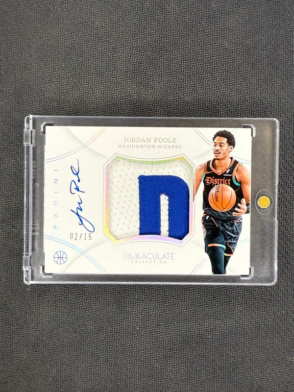 JORDAN POOLE 2023 Panini Immaculate Collection Retro Premium Patch Auto /15