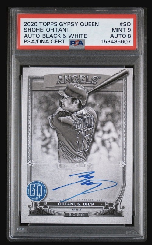 2020 Topps Gypsy Queen Shohei Ohtani Auto Black & White /34 PSA 9 Mint Beauty