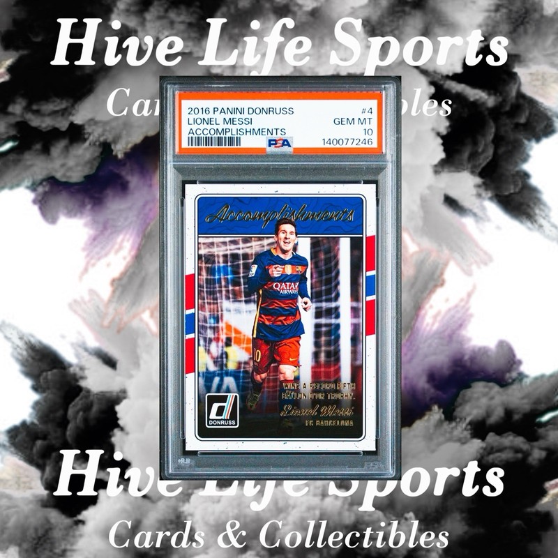 Lionel Messi 2016 Panini Donruss #29 FC Barcelona PSA 10