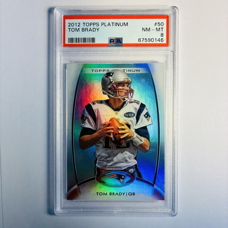 2012 TOPPS PLATINUM TOM BRADY⭐️ #50 PSA 8🐐7 Super Bowl🏆MVP Awesome! Patriots