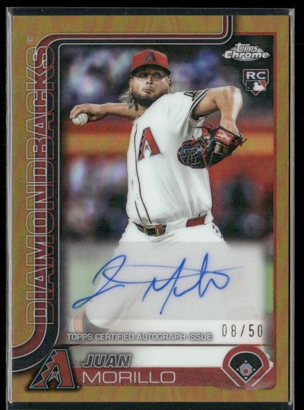 2025 Topps Chrome Update Juan Morillo Gold Refractor Auto /50