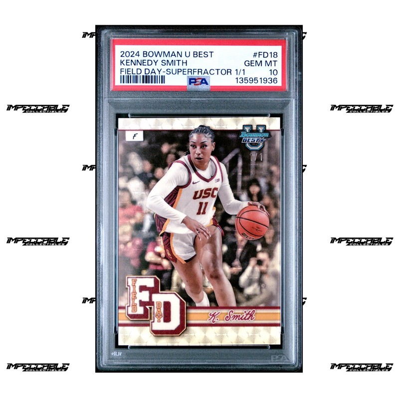 2024-25 Bowman U Best - #FD-18 Kennedy Smith Rookie 1/1 SUPERFRACTOR PSA 10