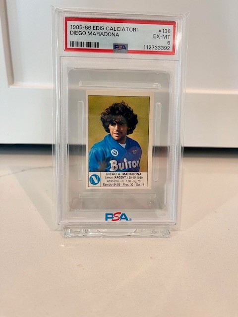 Diego Maradona Edis Panini Calciatori 1985 #136 psa 6 Rare