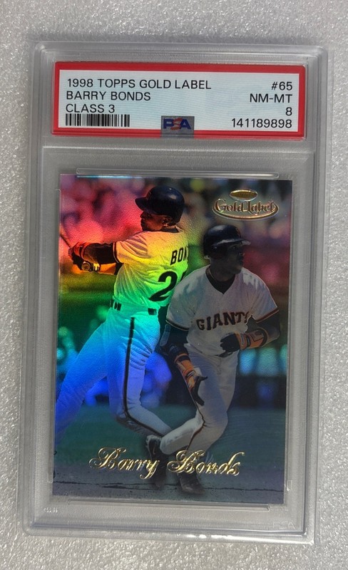 1998 Topps Gold Label - Class 3 Barry Bonds #65 PSA 8 San Francisco Giants