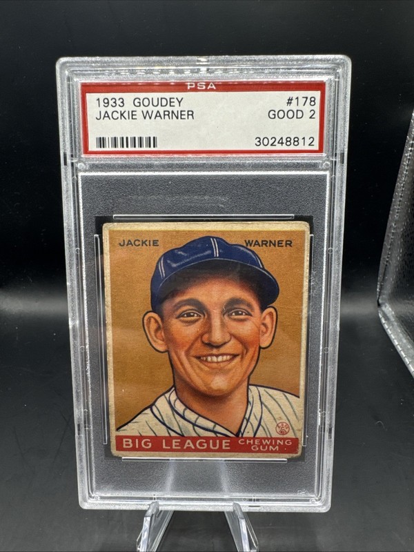 1933 Goudey Big League Chewing Gum - R319 Jack Warner #178 (RC) PSA 2 view 1