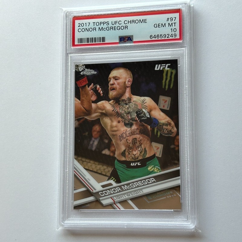 Conor McGregor 2017 Topps Chrome UFC Card #97 PSA 10 GEM MINT