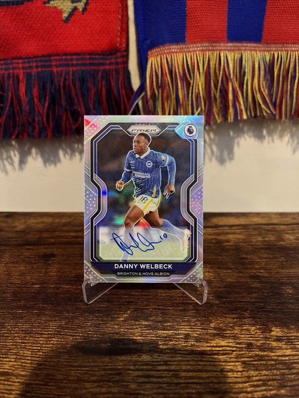 2020-21 Panini Chronicles Prizm Soccer Danny Welbeck Silver Auto 2/10 Brighton