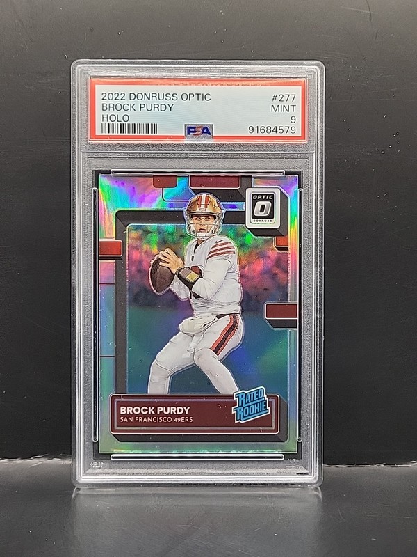 2022 Donruss Optic - Brock Purdy #277 Rated Rookie Optic Holo RC PSA 9 Mint