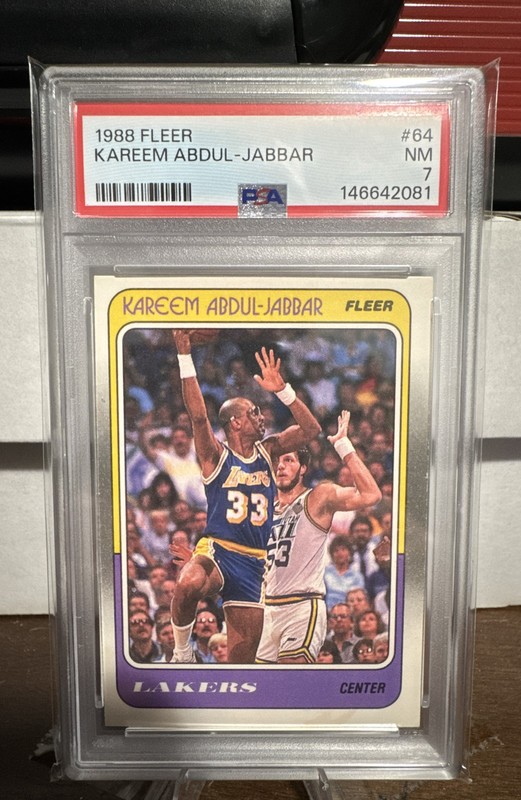 1988-89 Fleer - Kareem Abdul-Jabbar #64 PSA 7