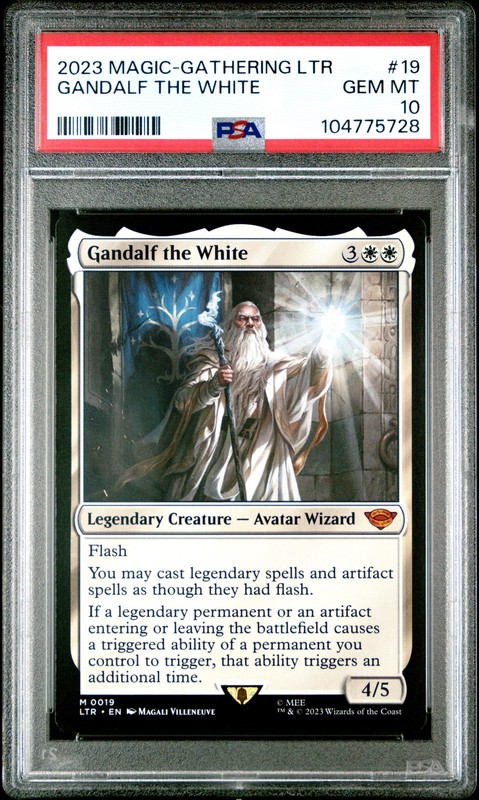 2023 MTG THE LORD OF THE RINGS: TALES OF MIDDLE-EARTH GANDALF THE WHITE PSA 10