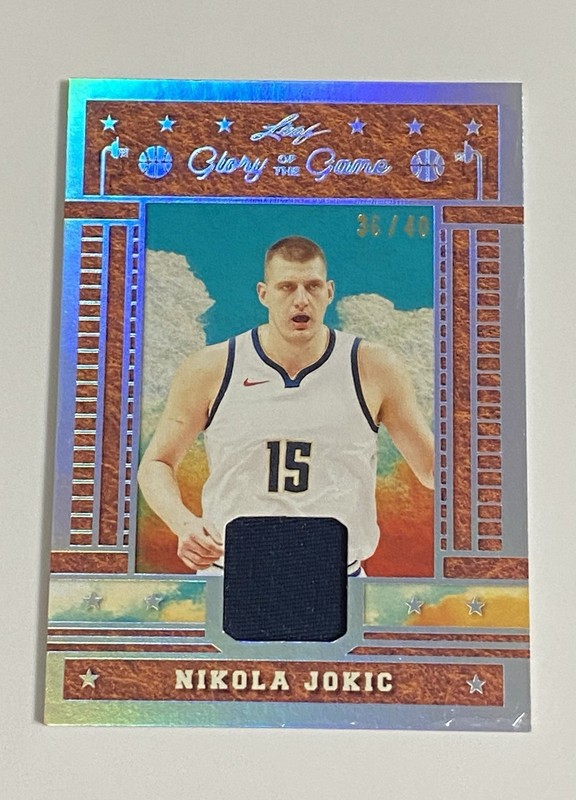2025 Leaf Glory of the Game Nikola Jokic GU Jersey Patch #/40 Nuggets