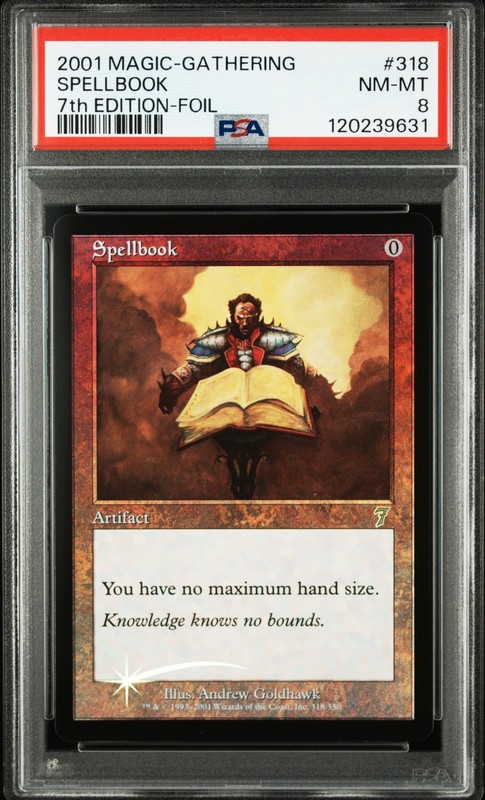 2001 MTG SEVENTH EDITION FOIL #318 SPELLBOOK PSA 8
