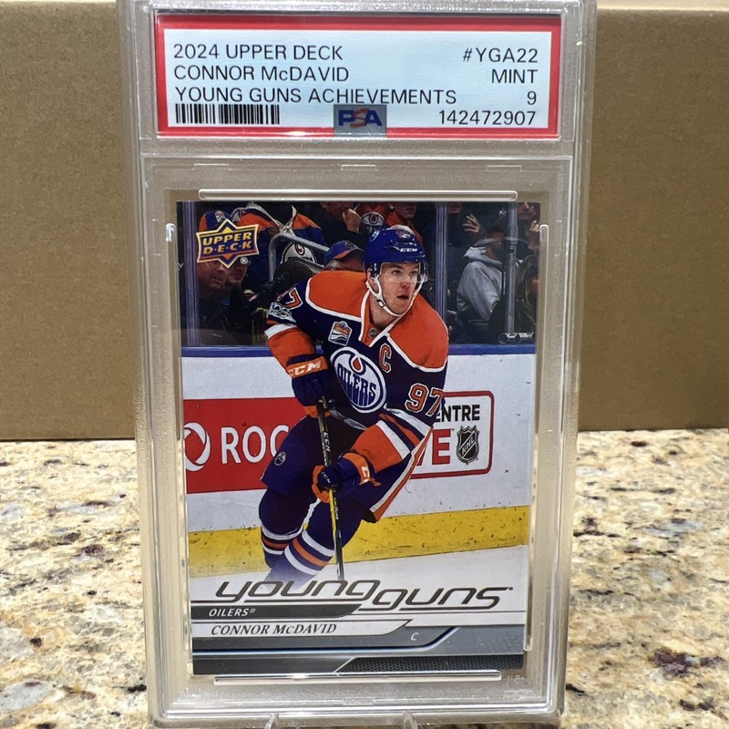 2024-25 Upper Deck - Connor McDavid Young Guns Achievements PSA 9 POP 5! #YGA-22
