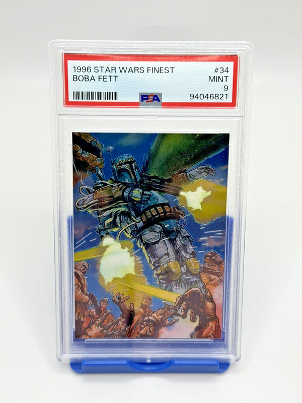 1996 TOPPS FINEST STAR WARS BOBA FETT #34 PSA 9 MINT VINTAGE