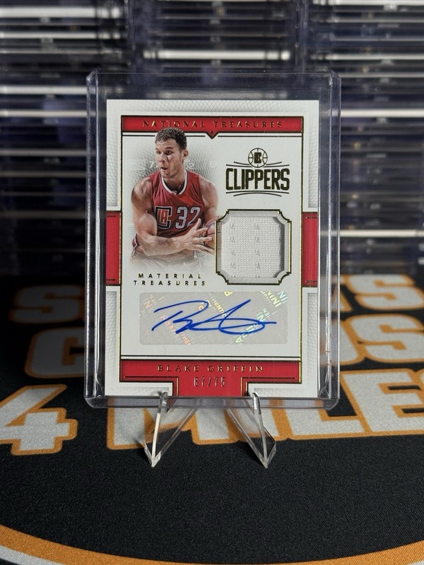 Blake Griffin 2015-16 National Treasures Material Treasures Auto /75