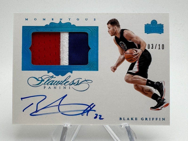 2015-16 Flawless BLAKE GRIFFIN Sapphire Momentous Materials Patch Auto /10 #MMBG