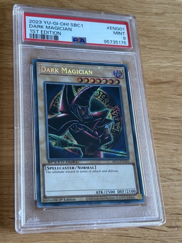 Dark Magician | Red Arcana | Secret Rare 1st Edition SBC1-ENG10 PSA 9 Yu-Gi-Oh!