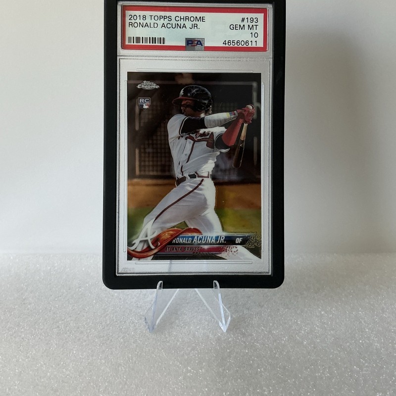 Topps 2018 Chrome Ronald Acuna Jr. #193 Rookie Atlanta Braves PSA 10