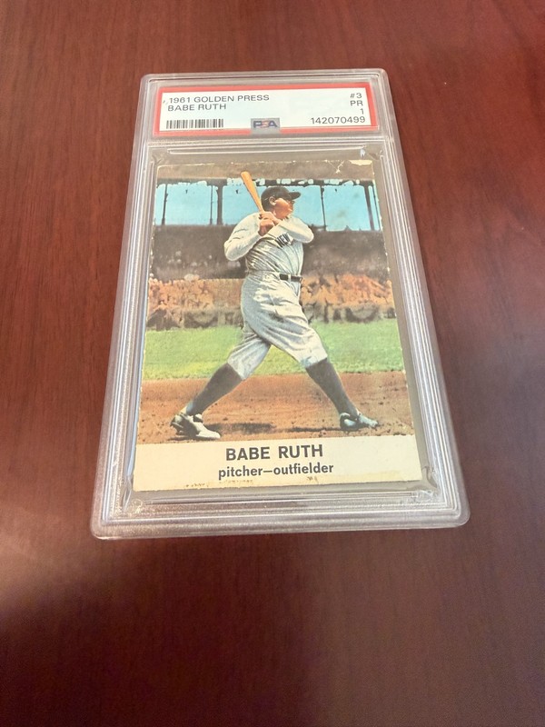 1961 Golden Press #3 Babe Ruth HOF. PSA 1