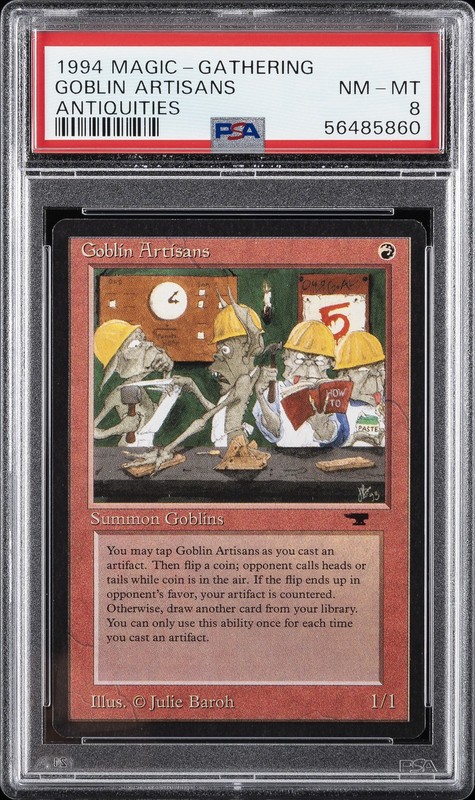 1994 MAGIC: THE GATHERING ANTIQUITIES GOBLIN ARTISANS PSA 8