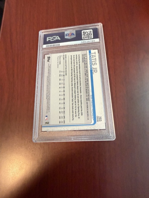 2019 Topps Chrome Prism Refractor #203 Fernando Tatis Jr. Rookie Card. PSA 9 MIN view 2