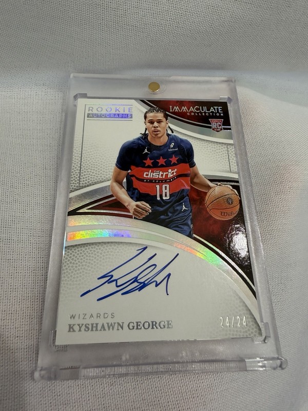 Kyshawn George /24 Auto RC Panini Immaculate Collection 2024-2025 Wizards NBA