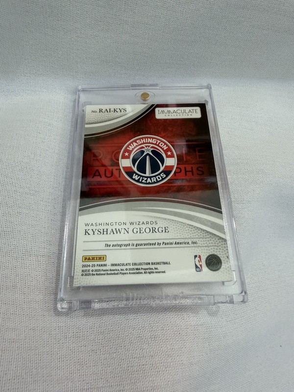 Kyshawn George /24 Auto RC Panini Immaculate Collection 2024-2025 Wizards NBA view 2