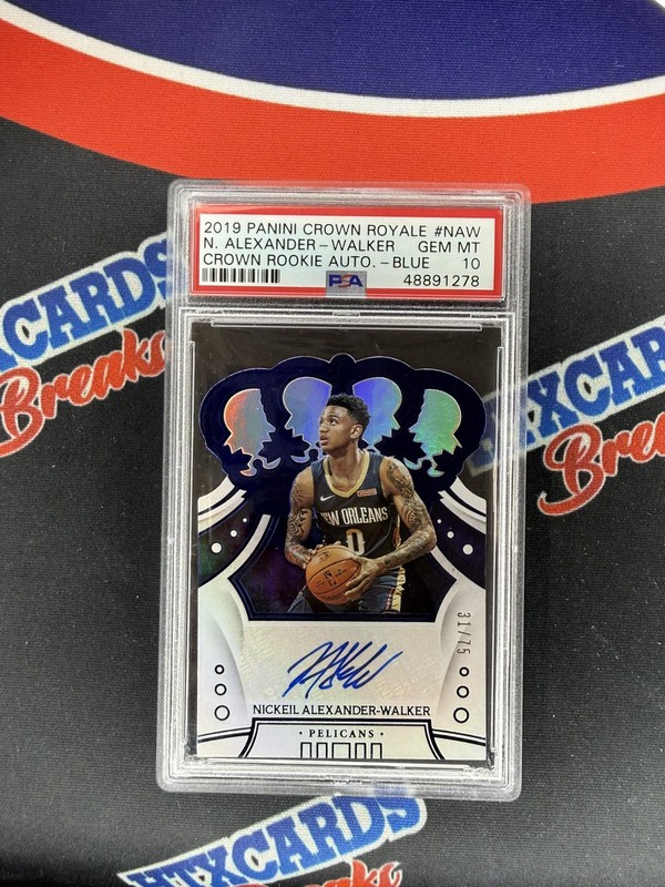 Nickeil Alexander-Walker 2019 Crown Royale Rookie Auto Blue /75 PSA 10 RC CR-NAW