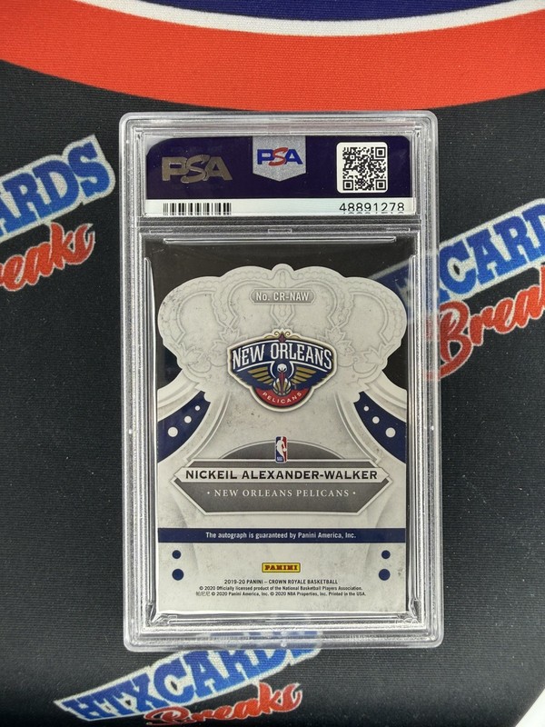 Nickeil Alexander-Walker 2019 Crown Royale Rookie Auto Blue /75 PSA 10 RC CR-NAW view 2