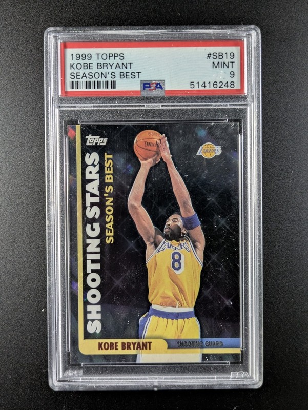 1999-00 Topps KOBE BRYANT Season's Best LA Lakers PSA 9 POP 30, Only 4 Higher