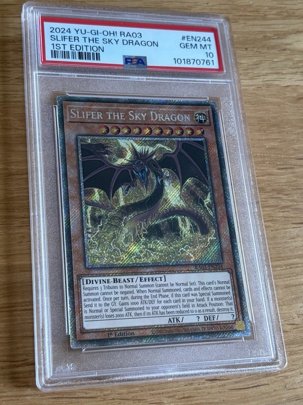 Yugioh | PSA 10 Platinum Secret Rare Slifer the Sky Dragon | MVP1-ENS57