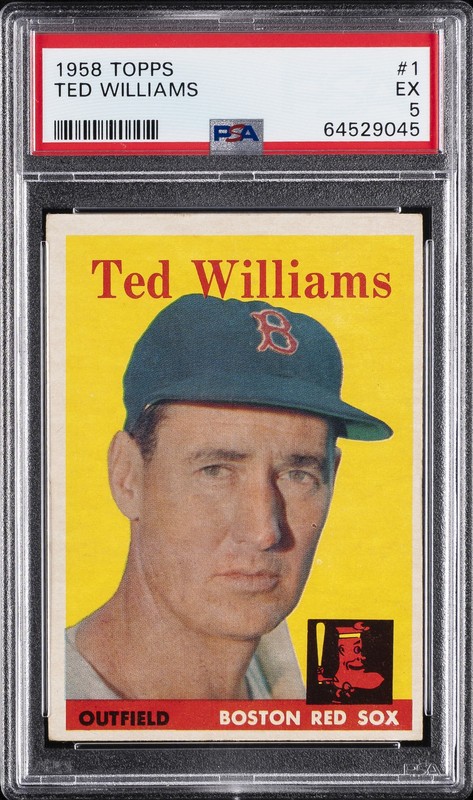 1958 TOPPS #1 TED WILLIAMS PSA 5