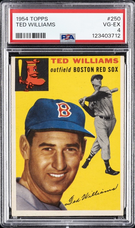 1954 TOPPS #250 TED WILLIAMS PSA 4